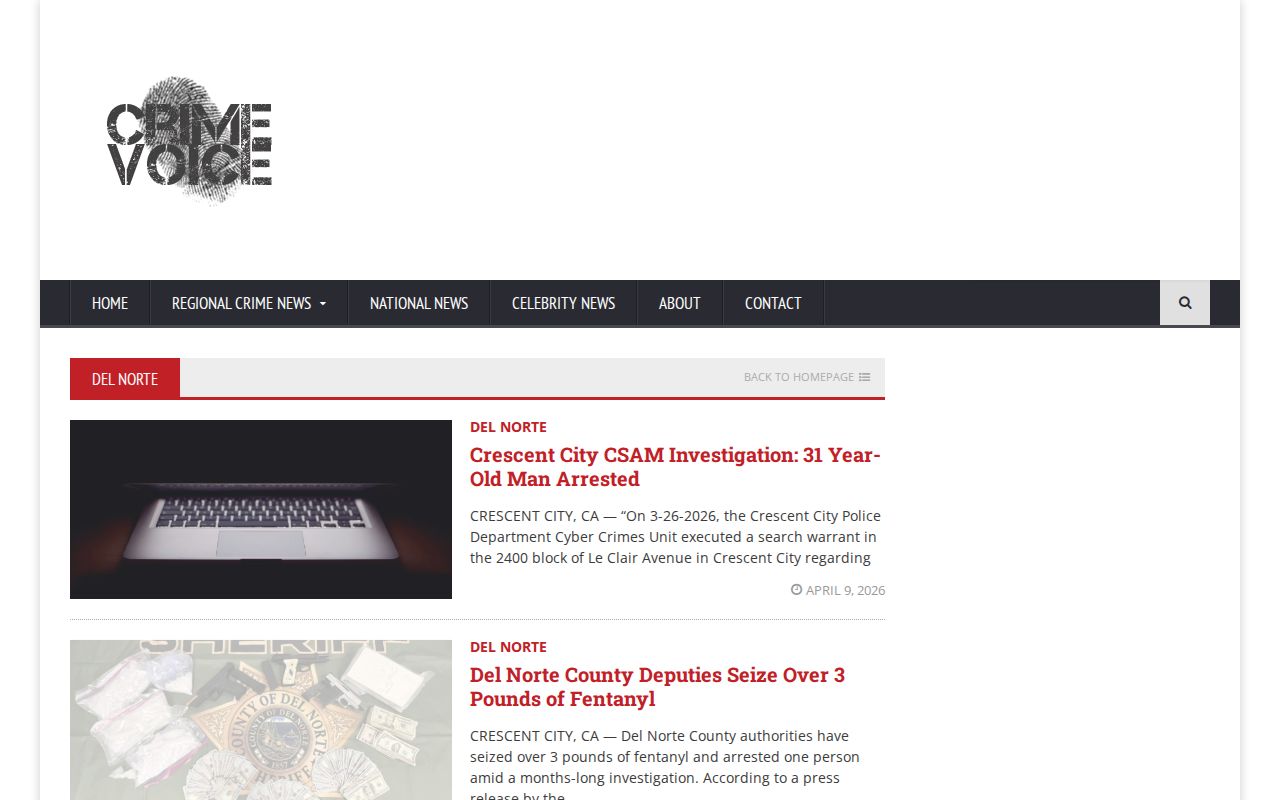 Crime Voice Del Norte County narrative news archive